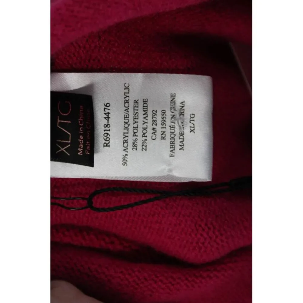 Renuar Womens Long Sleeves Pullover Turtleneck Sweater Pink Size Extra Large